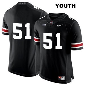 Youth NCAA Ohio State Buckeyes Antwuan Jackson #51 College Stitched No Name Authentic Nike White Number Black Football Jersey GH20R84LL